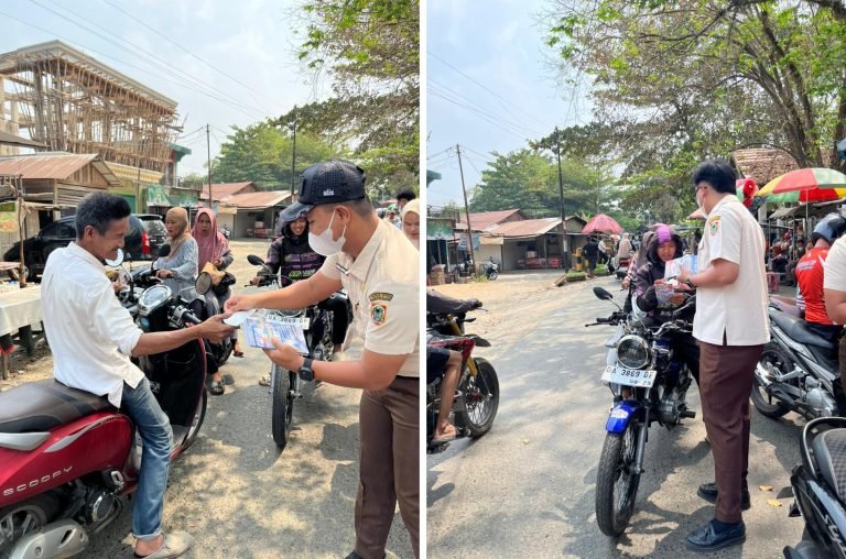 Gebyar Panutan Pajak Kendaraan Bermotor, UPPD Barabai Intensifkan Sosialisasi Pemutihan PKB dan BBNKB di Pasar Pantai Hambawang.